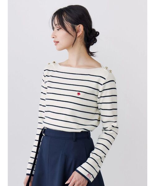 TONAL(トーナル)の「【POLOBCS】ボートネック金釦ニット(ニット/セーター・レディース・レッド/ネイビー/オフホワイト/その他1・MEDIUM)」の12枚目の写真