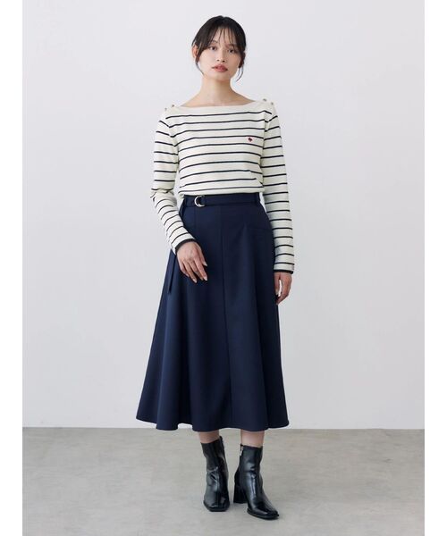 TONAL(トーナル)の「【POLOBCS】ボートネック金釦ニット(ニット/セーター・レディース・レッド/ネイビー/オフホワイト/その他1・MEDIUM)」の15枚目の写真
