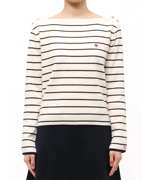 TONAL(トーナル)の「【POLOBCS】ボートネック金釦ニット(ニット/セーター・レディース・レッド/ネイビー/オフホワイト/その他1・MEDIUM)」の18枚目の写真