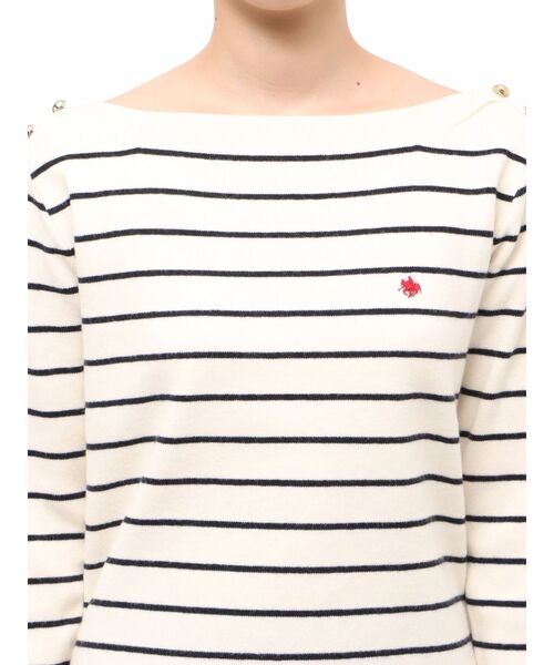 TONAL(トーナル)の「【POLOBCS】ボートネック金釦ニット(ニット/セーター・レディース・レッド/ネイビー/オフホワイト/その他1・MEDIUM)」の21枚目の写真