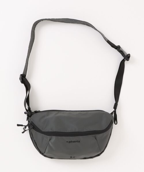 +phenix(プラスフェニックス)の「【+phenix/プラスフェニックス】EXPAND BODY BAG 5+(ボディバッグ/ウエストポーチ・メンズ・グレー/ブラック・FREE)」の1枚目の写真