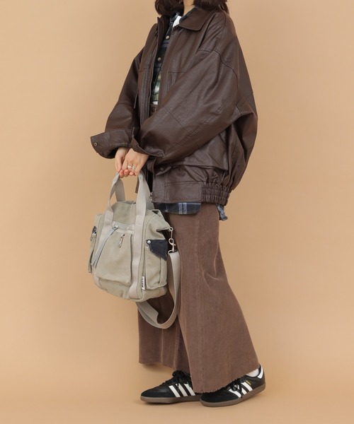 CONTROL FREAK / CTFK（コントロールフリーク）の「CONTROL FREAK / CTFK（コントロールフリーク/シーティーエフケー）workトートバッグ（トートバッグ・レディース・グレー/ブラウン/アイボリー・FREE）」の18枚目の写真