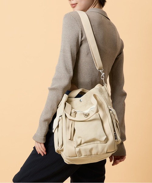 CONTROL FREAK / CTFK（コントロールフリーク）の「CONTROL FREAK / CTFK（コントロールフリーク/シーティーエフケー）workトートバッグ（トートバッグ・レディース・グレー/ブラウン/アイボリー・FREE）」の21枚目の写真
