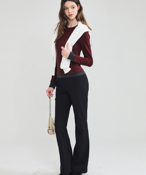 LORDLOAR(ロードロアル)の「エラスティックバンディングブーツカットスラックス ブラック(スラックス・レディース・その他・SMALL/MEDIUM/LARGE)」の3枚目の写真