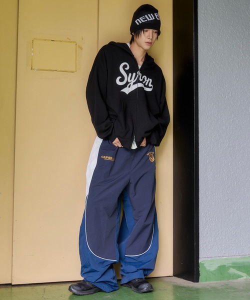 WEGO(ウィゴー)の「WEGO/【26年秋冬新作】パイピングナイロンパンツ(その他パンツ・メンズ・ネイビー/ブラック・LARGE/MEDIUM)」の16枚目の写真