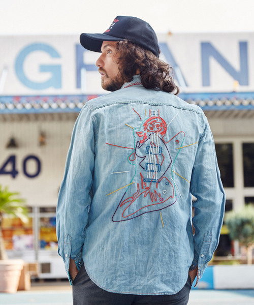 HYSTERIC GLAMOUR（ヒステリックグラマー）の「USED加工GUITAR GIRL
