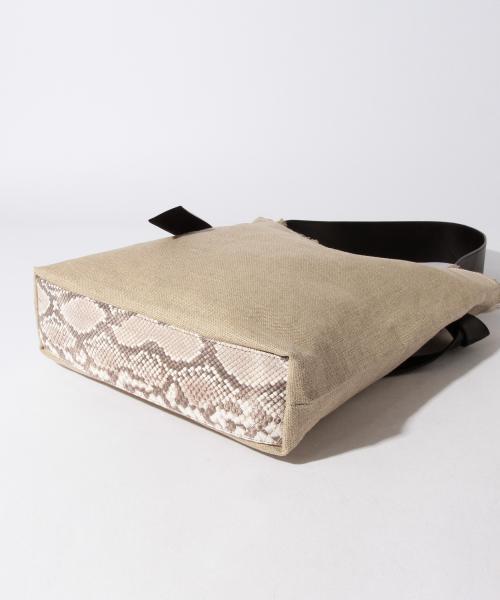 Demi-Luxe BEAMS（デミルクス ビームス）の「Demi-Luxe BEAMS / ワンショルダー麻トートバッグ（トートバッグ・レディース・ベージュ・ONE SIZE）」の5枚目の写真