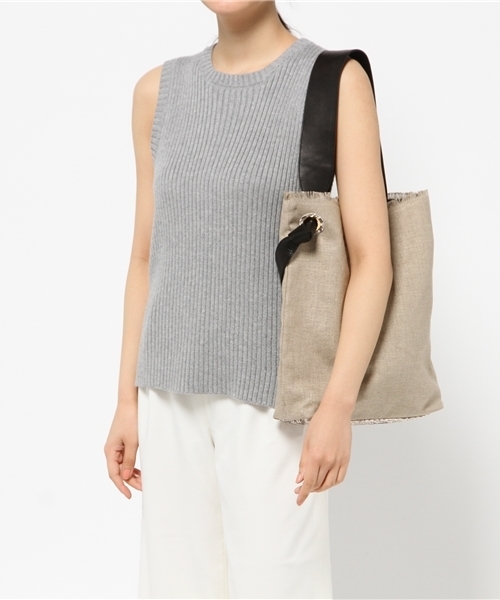 Demi-Luxe BEAMS（デミルクス ビームス）の「Demi-Luxe BEAMS / ワンショルダー麻トートバッグ（トートバッグ・レディース・ベージュ・ONE SIZE）」の10枚目の写真