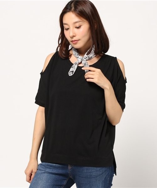 VENCEEXCHANGE(ヴァンスエクスチェンジ)の「バンダナ付きドルマンT(Tシャツ/カットソー・レディース・ブラック/オリーブ/ピンク/オフホワイト・MEDIUM)」の15枚目の写真