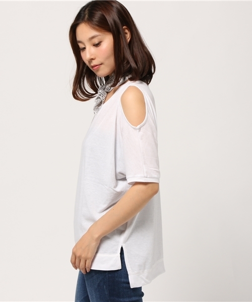 VENCEEXCHANGE(ヴァンスエクスチェンジ)の「バンダナ付きドルマンT(Tシャツ/カットソー・レディース・ブラック/オリーブ/ピンク/オフホワイト・MEDIUM)」の9枚目の写真