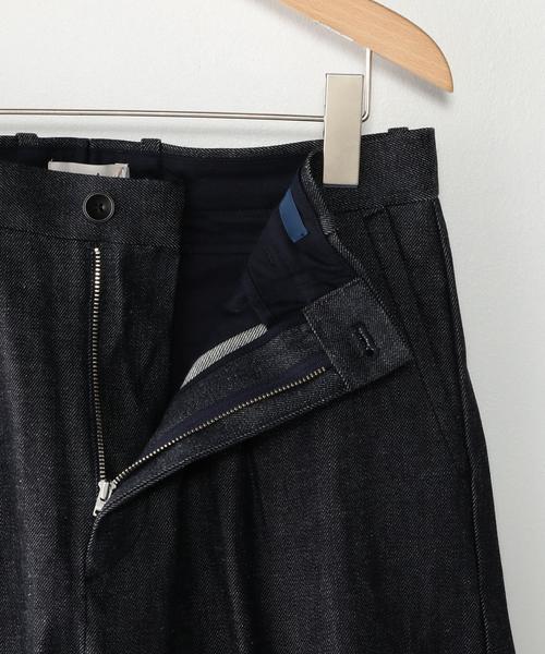 Steven Alan＞ 13.5oz デニム 5ポケット バギー テーパード パンツ