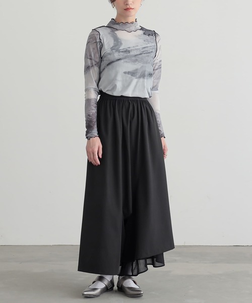 osharewalker(オシャレウォーカー)の「『異素材使いアシンメトリーパンツ』(その他パンツ・レディース・ブラック/アッシュグレー/ネイビー/モカ・REGULAR/LONG)」の8枚目の写真