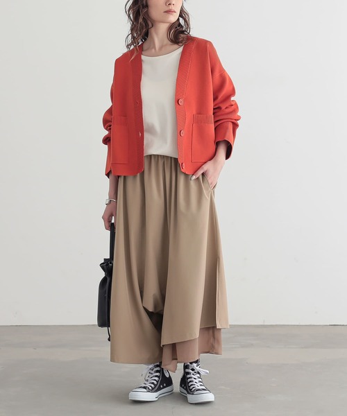 osharewalker(オシャレウォーカー)の「『異素材使いアシンメトリーパンツ』(その他パンツ・レディース・ブラック/アッシュグレー/ネイビー/モカ・REGULAR/LONG)」の11枚目の写真