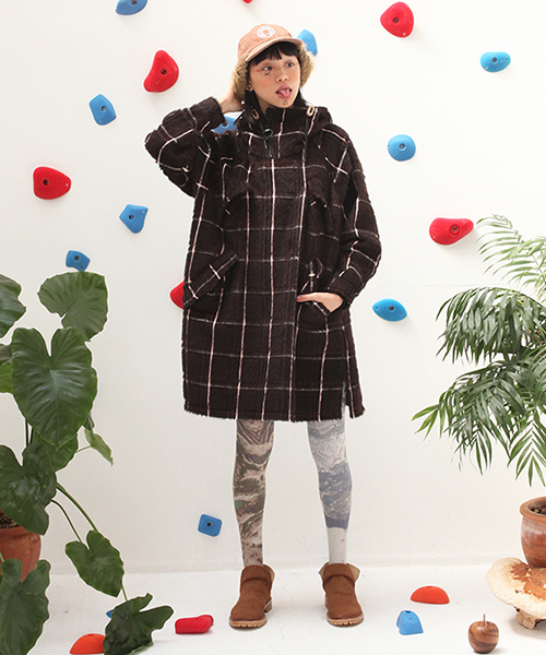 STOF（ストフ）の「チェックシャギーマウンテンコート（マウンテン