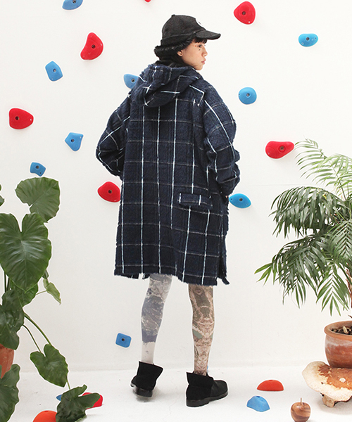 STOF（ストフ）の「チェックシャギーマウンテンコート（マウンテン