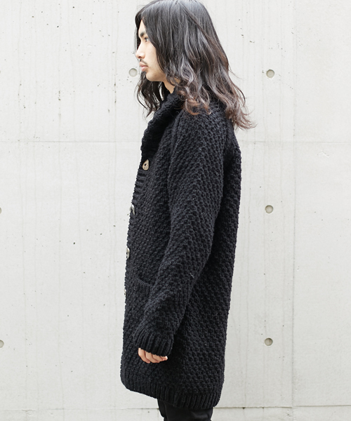 AMERICAN RAG CIE(アメリカンラグシー)の「ペルーロングカウチンニット カーディガン(カーディガン/ボレロ・メンズ・チャコールグレー/ブラック/ネイビー・2/1)」の10枚目の写真