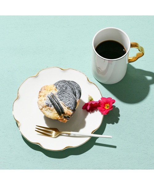 Francfranc（フランフラン）の「ヌーベ プレート S ゴールド（食器・レディース・ホワイト・FREE）」の6枚目の写真