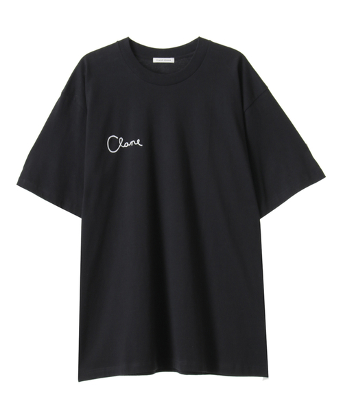 CLANE（クラネ）の「【CLANE HOMME】STITCH LOGO T/S（Tシャツ/カットソー・メンズ・ブラック/ホワイト・1/2）」の2枚目の写真