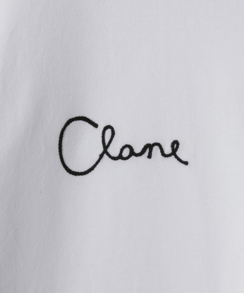 CLANE（クラネ）の「【CLANE HOMME】STITCH LOGO T/S（Tシャツ/カットソー・メンズ・ブラック/ホワイト・1/2）」の4枚目の写真