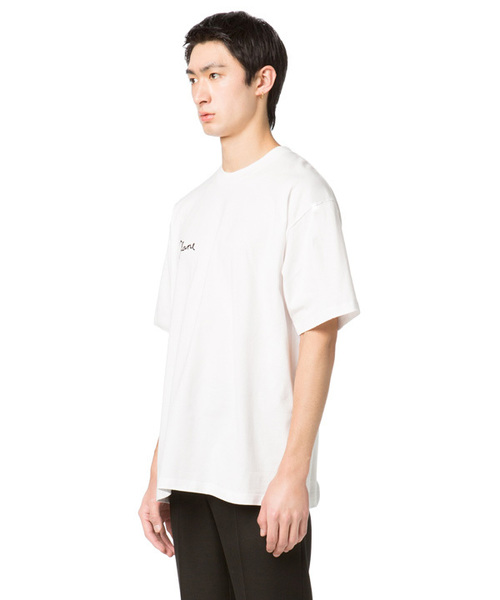 CLANE（クラネ）の「【CLANE HOMME】STITCH LOGO T/S（Tシャツ/カットソー・メンズ・ブラック/ホワイト・1/2）」の6枚目の写真