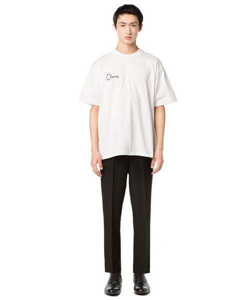 CLANE（クラネ）の「【CLANE HOMME】STITCH LOGO T/S（Tシャツ/カットソー・メンズ・ブラック/ホワイト・1/2）」の8枚目の写真
