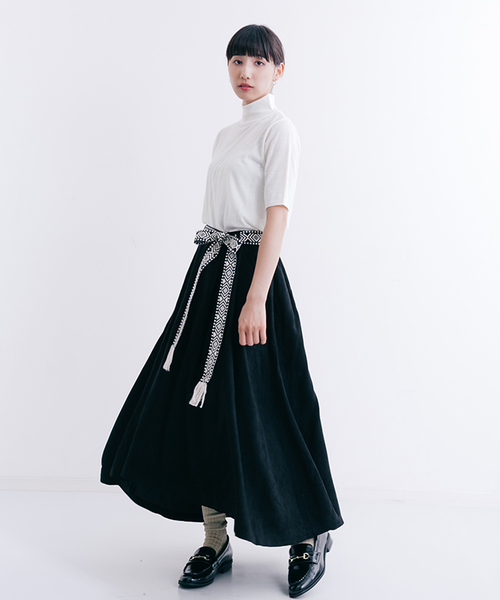 MERLOT（メルロー）の「半袖ハイネックプルオーバー4279（ニット/セーター・レディース・チャコールグレー/アイボリー/ブルー/ベージュ/ワイン/ブラック/カーキ・FREE）」の14枚目の写真