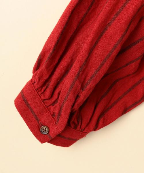 coen（コーエン）の「【『リンネル』2017/11月号掲載】ウィンターリネンストライプブラウス（シャツ/ブラウス・レディース・ネイビー/レッド・FREE）」の16枚目の写真