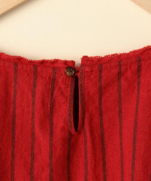 coen（コーエン）の「【『リンネル』2017/11月号掲載】ウィンターリネンストライプブラウス（シャツ/ブラウス・レディース・ネイビー/レッド・FREE）」の19枚目の写真