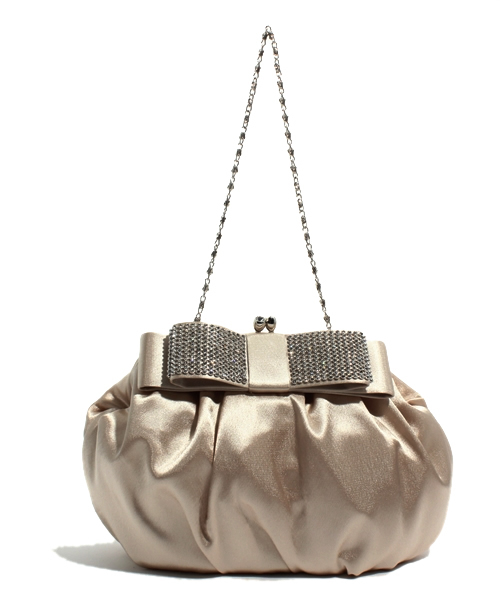 Jewel Changes（ジュエルチェンジズ）の「JP ビッグリボン ガマグチ クラッチ（クラッチバッグ・レディース・ブラック/ベージュ・フリー）」の10枚目の写真