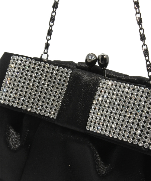 Jewel Changes（ジュエルチェンジズ）の「JP ビッグリボン ガマグチ クラッチ（クラッチバッグ・レディース・ブラック/ベージュ・フリー）」の5枚目の写真