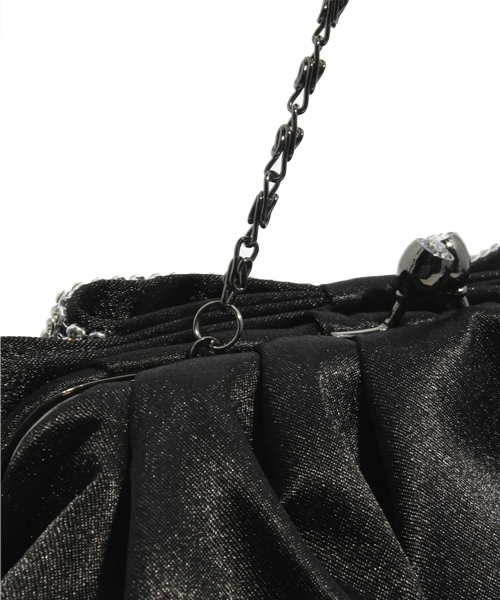 Jewel Changes（ジュエルチェンジズ）の「JP ビッグリボン ガマグチ クラッチ（クラッチバッグ・レディース・ブラック/ベージュ・フリー）」の6枚目の写真