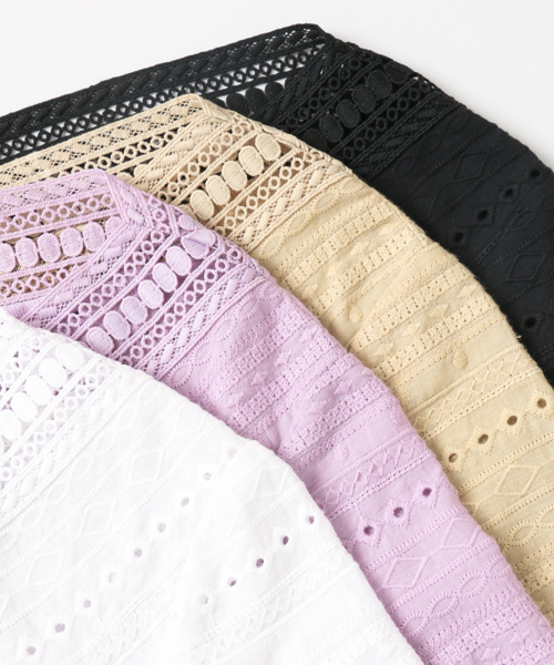 URBAN RESEARCH（アーバンリサーチ）の「幾何レースロングスリーブブラウス（シャツ/ブラウス・レディース・パープル系その他/ブラック/オフホワイト/イエロー系その他・FREE）」の19枚目の写真