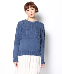 BEAMS BOY | BEAMS BOY / 3Gインディゴ 変形編クルー(ニット/セーター)