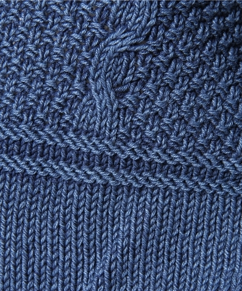 BEAMS BOY（ビームスボーイ）の「BEAMS BOY / 3Gインディゴ 変形編クルー（ニット/セーター・レディース・インディゴブルー・ONE SIZE）」の7枚目の写真