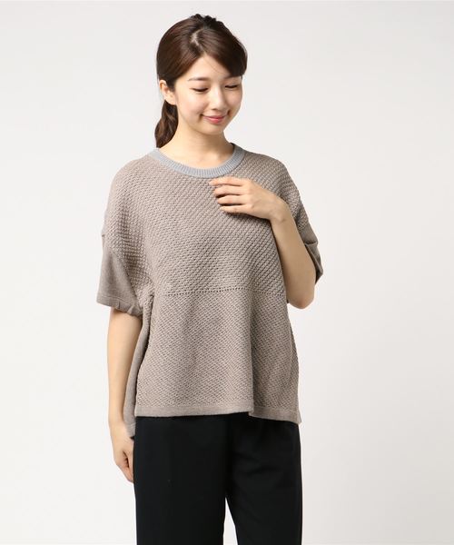 PARKS TOKYO SELECT(パークストウキョウセレクト)の「【toiro】オーバーサイズニット(Tシャツ/カットソー・レディース・ライトグレー/モカ/カーキ/ネイビー・SMALL/MEDIUM)」の4枚目の写真