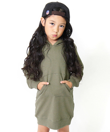 devirock | 無地スウェット長袖パーカーワンピース(ワンピース)