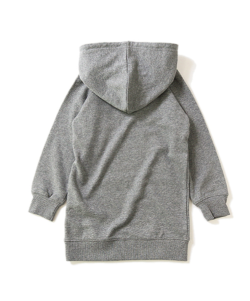 devirock（デビロック）の「無地スウェット長袖パーカーワンピース（ワンピース・キッズ・ネイビー/カーキ/モカ/杢グレー/スモークピンク/グリーン系その他/ブラック/ラベンダー/パープル系その他・120cm/140cm/160cm/100cm/150cm/130cm/110cm）」の20枚目の写真