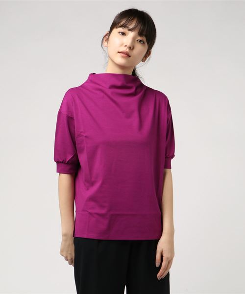12Twelve Agenda(トゥエルブ アジェンダ)の「ボトルネックドルマンカットソー(Tシャツ/カットソー・レディース・ブラック/パープル/グレー/オフホワイト・M)」の9枚目の写真