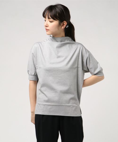 12Twelve Agenda(トゥエルブ アジェンダ)の「ボトルネックドルマンカットソー(Tシャツ/カットソー・レディース・ブラック/パープル/グレー/オフホワイト・M)」の1枚目の写真
