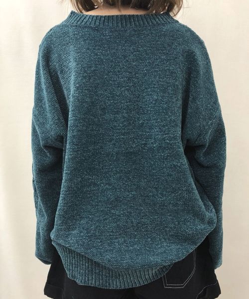 tiptop（ティップトップ）の「モールケーブル編みVネックニットプルオーバー（ニット/セーター・レディース・オフホワイト/グリーン/サックスブルー/ラベンダー/マスタード/ピンク/スモークピンク・FREE）」の10枚目の写真