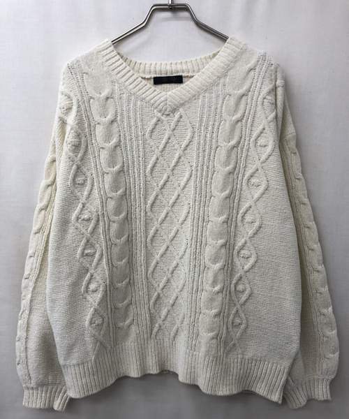 tiptop（ティップトップ）の「モールケーブル編みVネックニットプルオーバー（ニット/セーター・レディース・オフホワイト/グリーン/サックスブルー/ラベンダー/マスタード/ピンク/スモークピンク・FREE）」の22枚目の写真