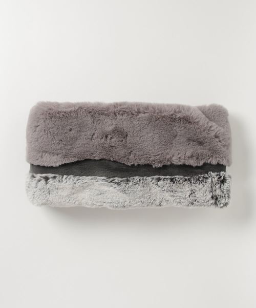 Bou Jeloud（ブージュルード）の「プチプラ◆フェイクファーＭＩＸスヌード（ネックウォーマー/スヌード・レディース・ベージュ/グレー・FREE）」の4枚目の写真