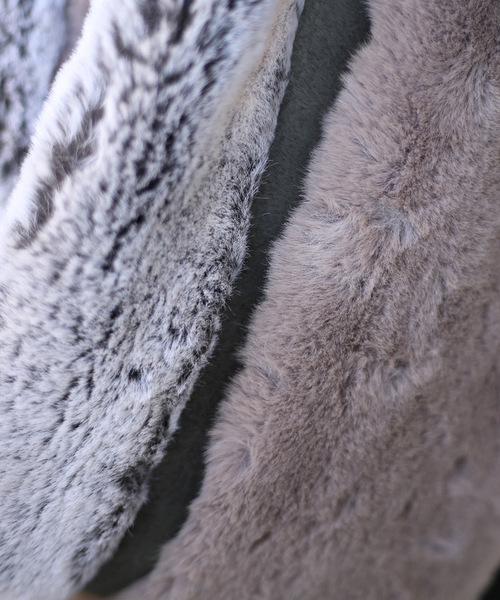 Bou Jeloud（ブージュルード）の「プチプラ◆フェイクファーＭＩＸスヌード（ネックウォーマー/スヌード・レディース・ベージュ/グレー・FREE）」の8枚目の写真