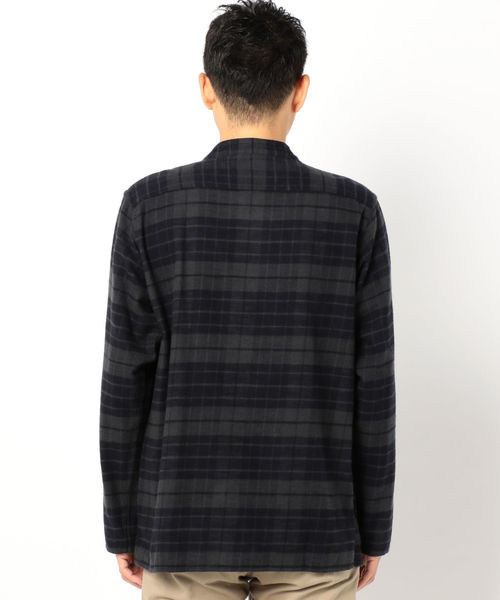 SHIPS(シップス)の「SC: ネル チェック ブルゾン スタンド シャツ(シャツ/ブラウス・メンズ・ネイビー/ダークグレー・MEDIUM/LARGE/X-LARGE/SMALL)」の4枚目の写真