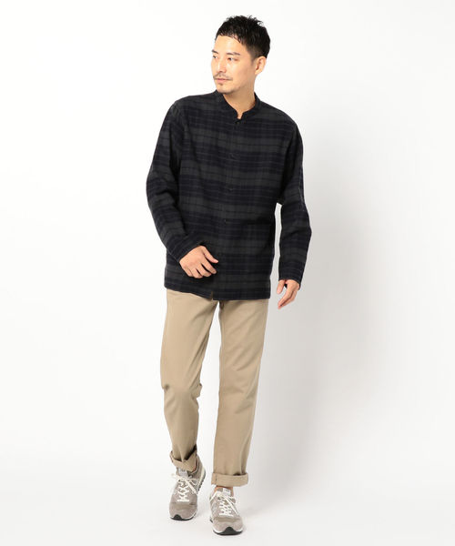 SHIPS(シップス)の「SC: ネル チェック ブルゾン スタンド シャツ(シャツ/ブラウス・メンズ・ネイビー/ダークグレー・MEDIUM/LARGE/X-LARGE/SMALL)」の5枚目の写真