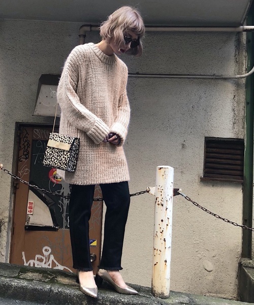 PAGEBOY(ページボーイ)の「BIGニットチュニック(ニット/セーター・レディース・ベージュ/オフホワイト・FREE)」の6枚目の写真