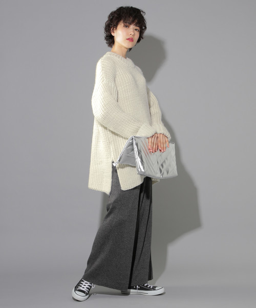 PAGEBOY(ページボーイ)の「BIGニットチュニック(ニット/セーター・レディース・ベージュ/オフホワイト・FREE)」の13枚目の写真