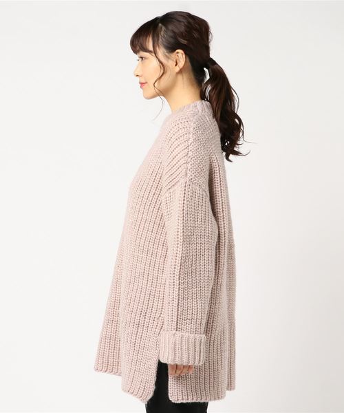 PAGEBOY(ページボーイ)の「BIGニットチュニック(ニット/セーター・レディース・ベージュ/オフホワイト・FREE)」の3枚目の写真