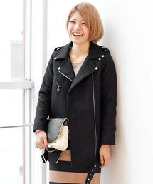 NANO universe | 【BAILA12月号掲載】Schott/NU別注 ワンスターメルトンライダース(ライダースジャケット)