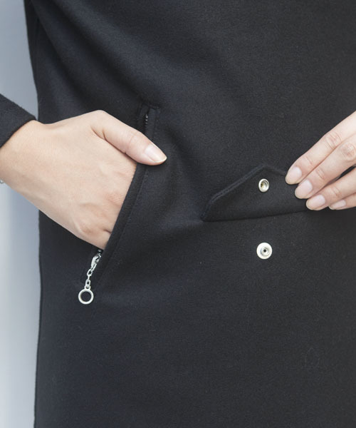 NANO universe（ナノユニバース）の「【BAILA12月号掲載】Schott/NU別注 ワンスターメルトンライダース（ライダースジャケット・レディース・ブラック/ネイビー/その他1・SMALL/MEDIUM）」の8枚目の写真